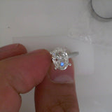 2.05ct Oval Lab Grown Diamond Solitaire Ring | 14K White Gold