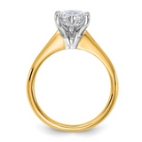 3.06Ct Marquise Lab Grown Diamond Engagement Ring | 14K Two-Tone