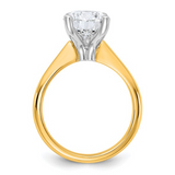 5ct Pear Lab Grown Diamond Solitaire Ring | 14K Two-Tone Gold