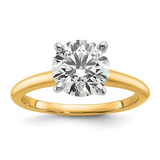 14K Yellow Gold 2.05ct Round Lab Diamond Engagement Ring