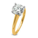 14K Yellow Gold 2.05ct Round Lab Diamond Engagement Ring