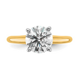 14K Yellow Gold 2.05ct Round Lab Diamond Engagement Ring
