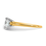 14K Yellow Gold 2.05ct Round Lab Diamond Engagement Ring