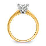 14K Two-Tone 2.09Ct Oval Lab-Grown Diamond Solitaire Ring