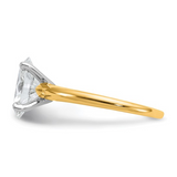 14K Two-Tone 2.09Ct Oval Lab-Grown Diamond Solitaire Ring