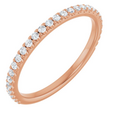14K Rose Gold Prong-Set Diamond Wedding Band | 0.25ctw