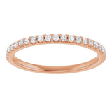 14K Rose Gold Prong-Set Diamond Wedding Band | 0.25ctw