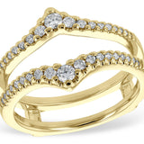 Lady's Yellow 14K Diamond Ring Guard Wedding Band Enhancer
