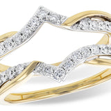 Lady's Two-Tone 14K Diamond Jacket Wedding Band Enhancer