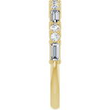 Lady's 14K Yellow Gold Diamond Band | Size 7