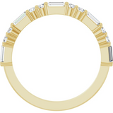 Lady's 14K Yellow Gold Diamond Band | Size 7