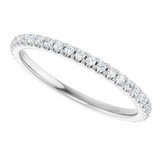 14K White Gold Prong-Set Diamond Wedding Band | 0.25ctw
