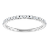 14K White Gold Prong-Set Diamond Wedding Band | 0.25ctw