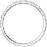 14K White Gold Prong-Set Diamond Wedding Band | 0.25ctw