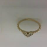 14K Yellow Gold Heart-Shaped Diamond Ring | 0.15 CTW