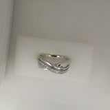 Lady's White 14K Gold Diamond Fashion Ring