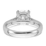 14K White Gold 4-Prong Solitaire Semi-Mount Ring | Size 10