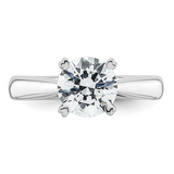 14K White Gold 4-Prong Solitaire Semi-Mount Ring | Size 10