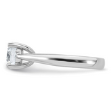 14K White Gold 4-Prong Solitaire Semi-Mount Ring | Size 10