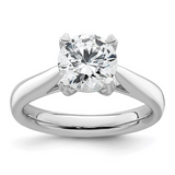 14K White Gold 4-Prong Solitaire Semi-Mount Ring | Size 10