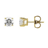 1.41 CTW Natural Diamond Studs - 14kt White Gold 4-Prong GIA