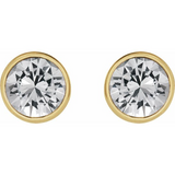 14K Yellow Gold Bezel-Set Diamond Stud Earrings | 0.62 CTW