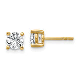 14K Yellow Gold 1.00TWT Lab-Grown Diamond Stud Earrings