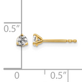 14K Yellow Gold 0.20ct T.W Lab Diamond Stud Earrings