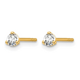 14K Yellow Gold 0.20ct T.W Lab Diamond Stud Earrings