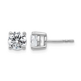 2.00Twt Round Lab Grown Diamond Studs | 14K White Gold | E-F VS1-2