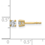 14k Yellow Gold 0.33ct Lab Diamond Stud Earrings