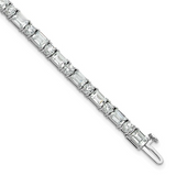 10ct Lab Grown Diamond Tennis Bracelet | 14K White Gold 7"