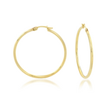 Lady's 38mm Polished 14K Yellow Gold Hoop Earrings