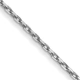 14k White Gold Diamond-Cut Cable Link Chain