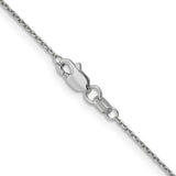 10k White Gold Diamond-Cut Cable Chain