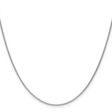 18K White Gold Diamond Cut Cable Chain