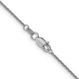 18K White Gold Diamond Cut Cable Chain