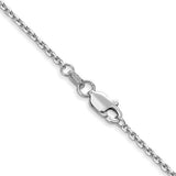14k White Gold Diamond-Cut Cable Chain