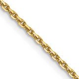 14k Yellow Gold Diamond-Cut Cable Chain