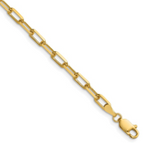 14K Yellow Gold Solid Paperclip Chain Necklace