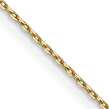 14k Yellow Gold Diamond-Cut Cable Chain