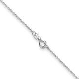 14k White Gold Diamond-Cut Cable Link Chain