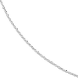 18" 14K White Gold 1.15mm Solid Diamond Cut Sparkle Chain