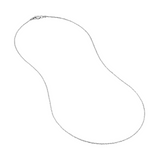 18" 14K White Gold 1.15mm Solid Diamond Cut Sparkle Chain