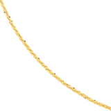 18" 14K Yellow Gold 1.15mm Diamond Cut Sparkle Chain