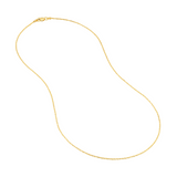 18" 14K Yellow Gold 1.15mm Diamond Cut Sparkle Chain