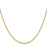 14K Yellow Gold 22" Solid Rope Chain - Polished Finish