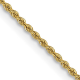 14K Yellow Gold 22" Solid Rope Chain - Polished Finish