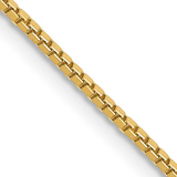 18" 14k Yellow Gold 1.1mm Box Chain Necklace