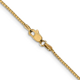 18" 14k Yellow Gold 1.1mm Box Chain Necklace